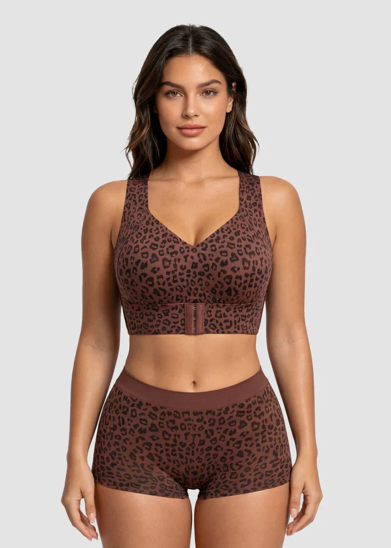 Oplmhk™ TrueForm Posture Set | Front-Closure Wire-Free Bra & Underwear