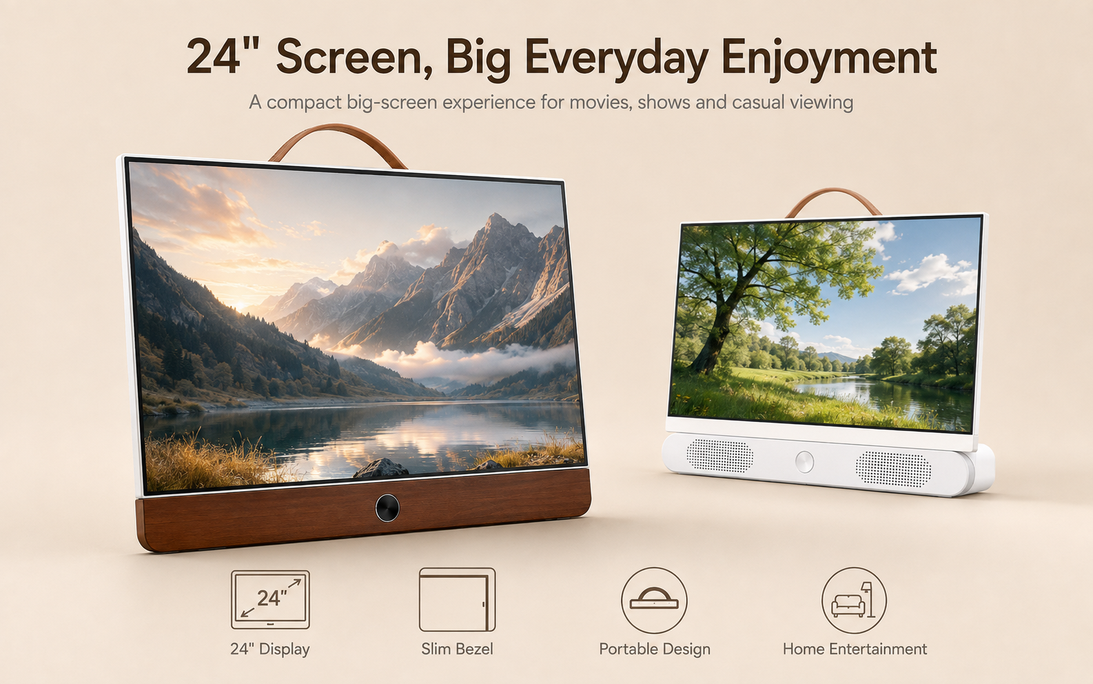 24 inch portable smart screen