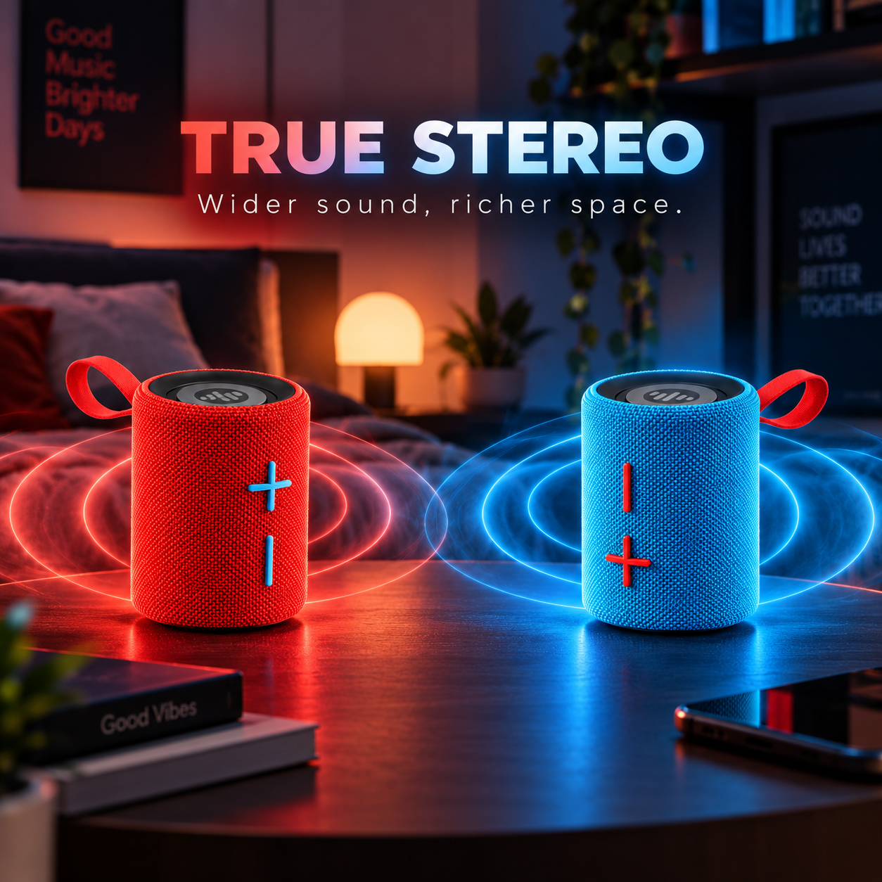 2-in-1 Split Bluetooth Speaker – Portable Stereo Sound for Home & Party
