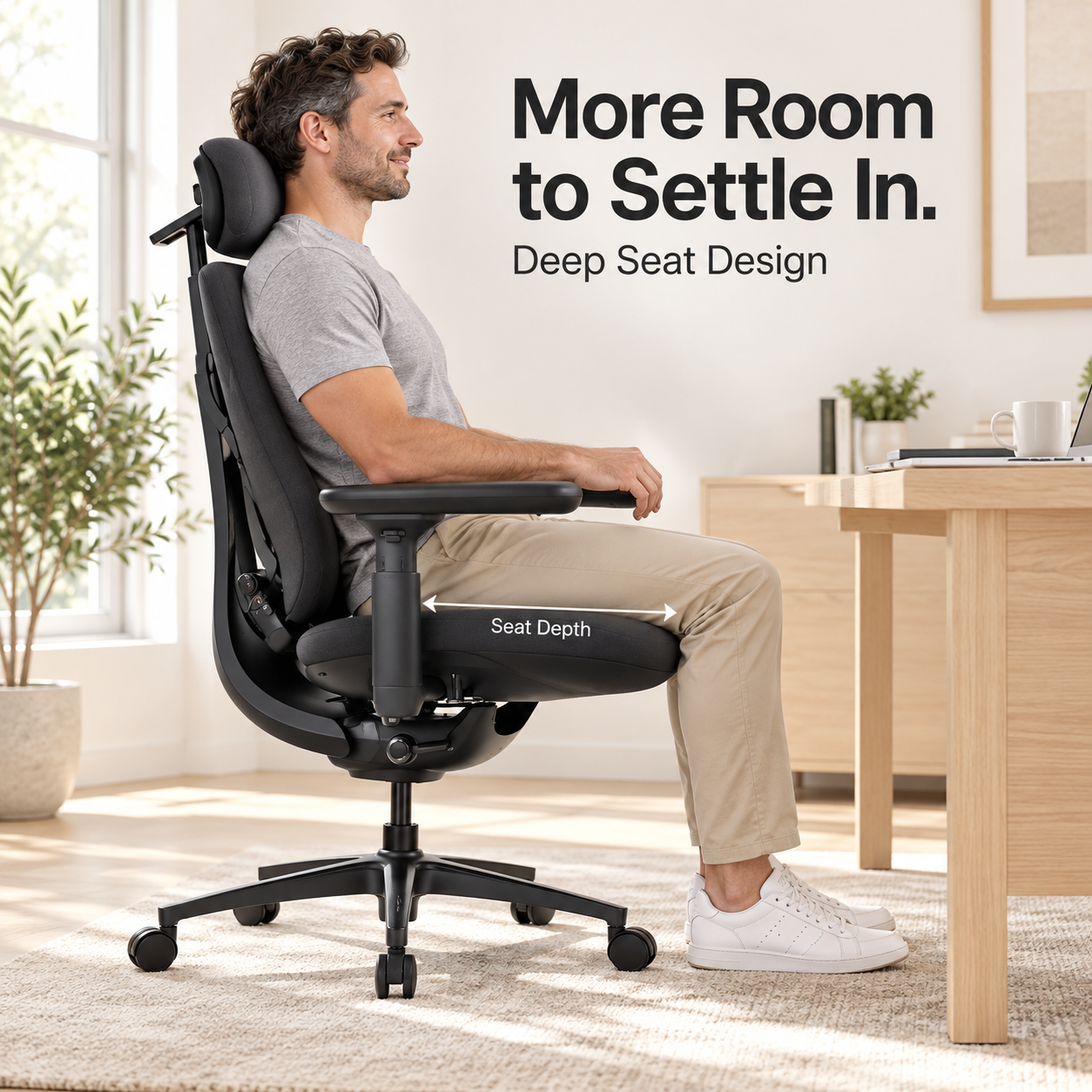 Active Airflow Ergonomic Office Chair with Dynamic Lumbar Support