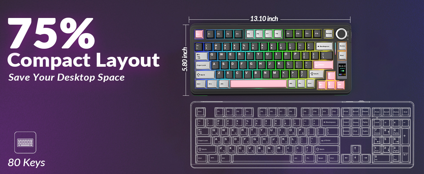 75 Percent Mechanical Keyboard Layout