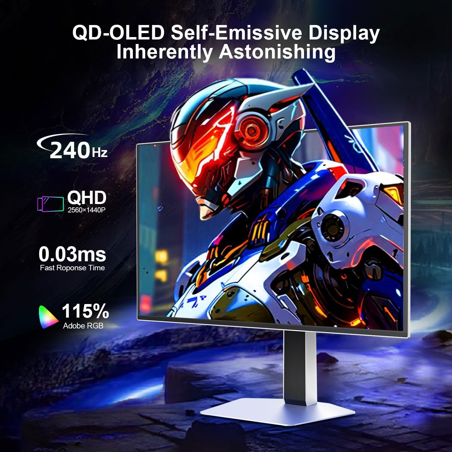 🎮 27” QD-OLED Gaming Monitor – 2K QHD, 240Hz, 0.03ms ⚡🔥