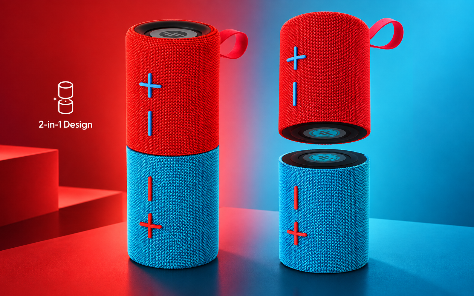 IPX4 splash resistant portable speaker