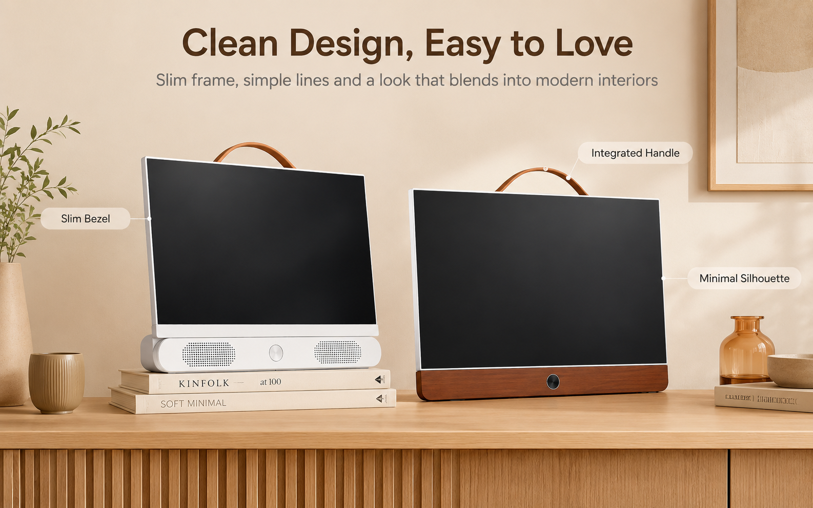 two portable smart display styles