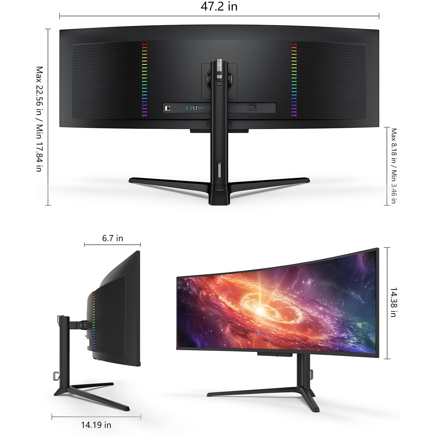 🎮 49" 5K2K 240Hz QD-OLED Curved Gaming Monitor – 0.03ms, USB-C, Ultra-Wide Display 🔥