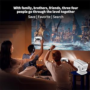 Projector with built in retro games