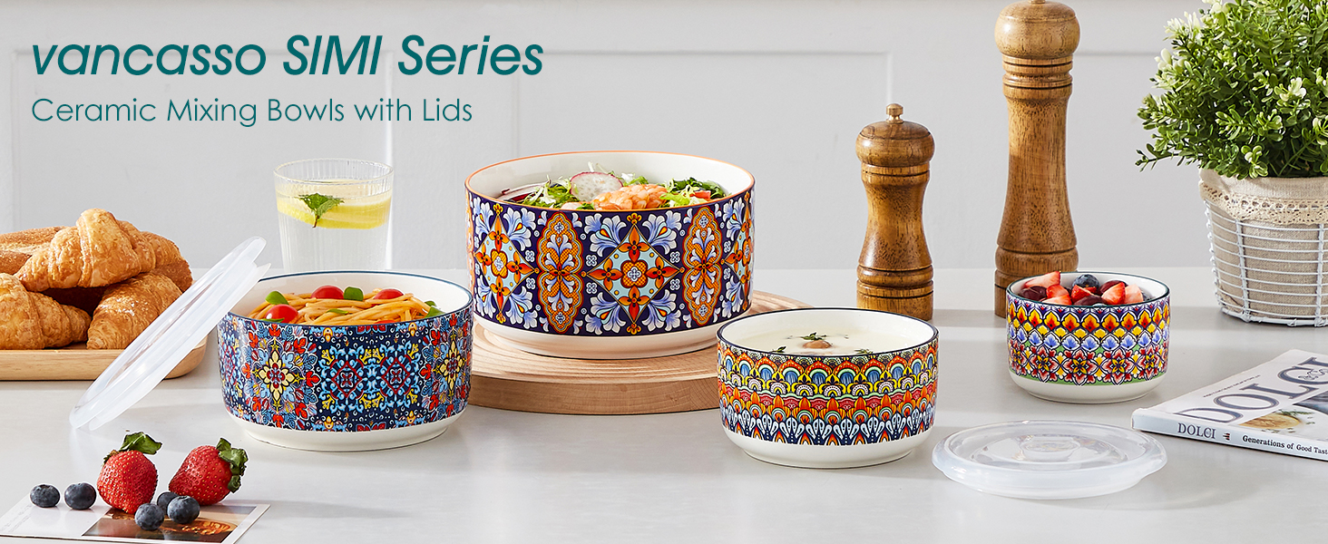 mixing bowls set with lids