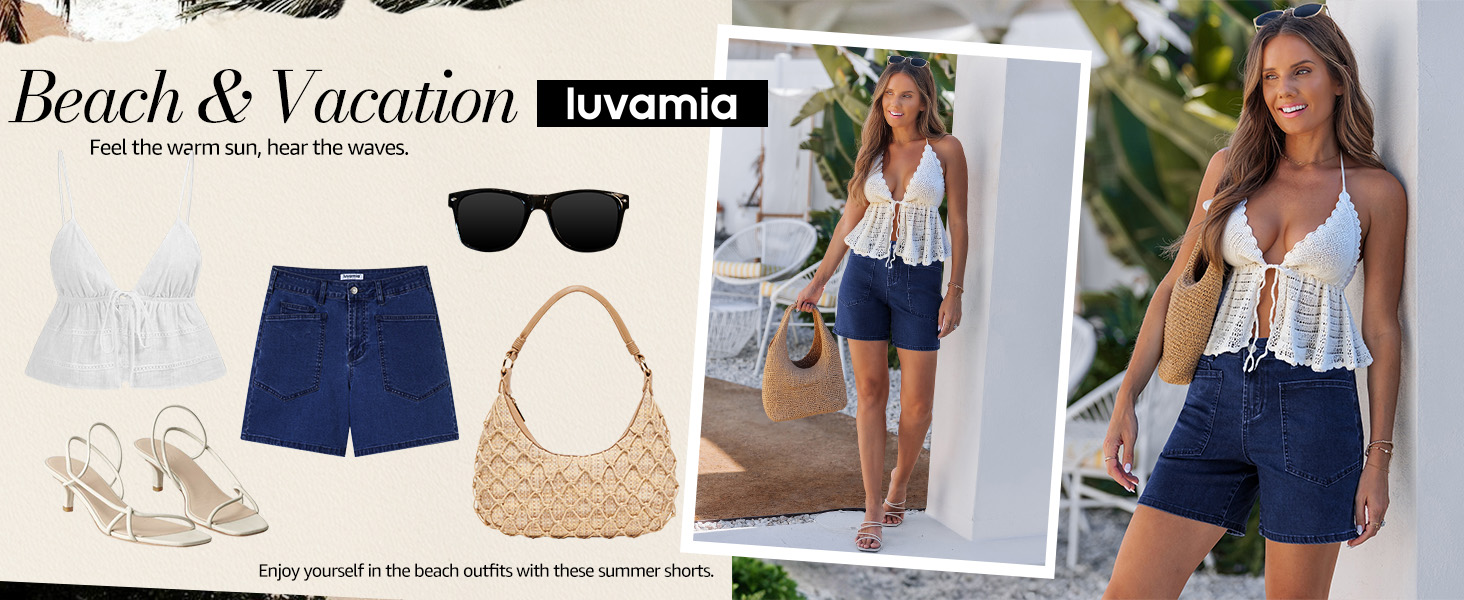 high waisted shorts women