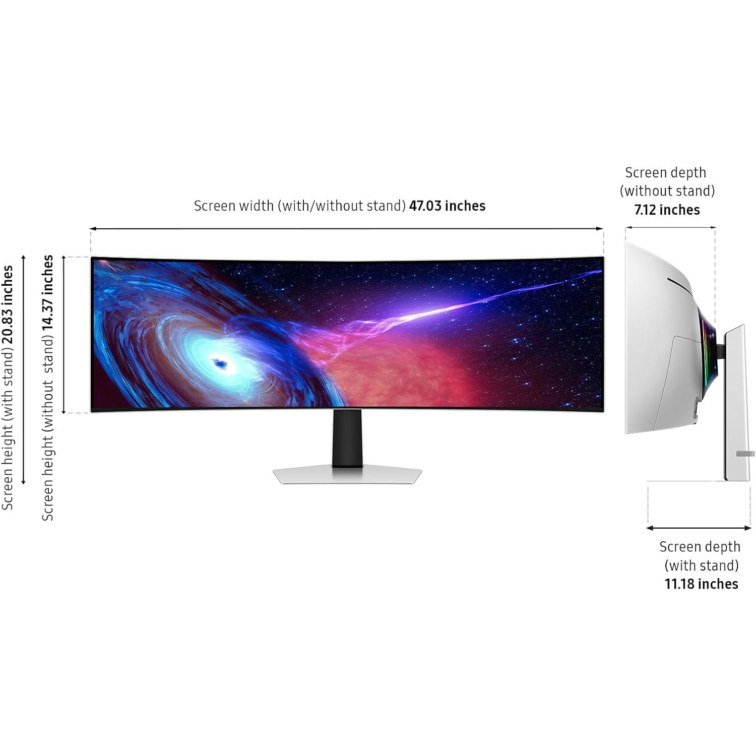 🎮 49″ QD-OLED Curved Gaming Monitor – 240Hz, 0.03ms Response Time, 32:9 Ultra-Wide Display, G-Sync & FreeSync Compatible 🔥