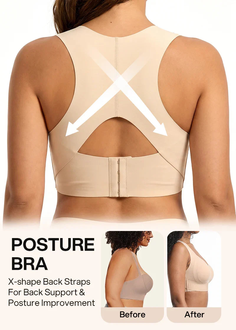Oplmhk™ TrueForm Posture Set | Front-Closure Wire-Free Bra & Underwear