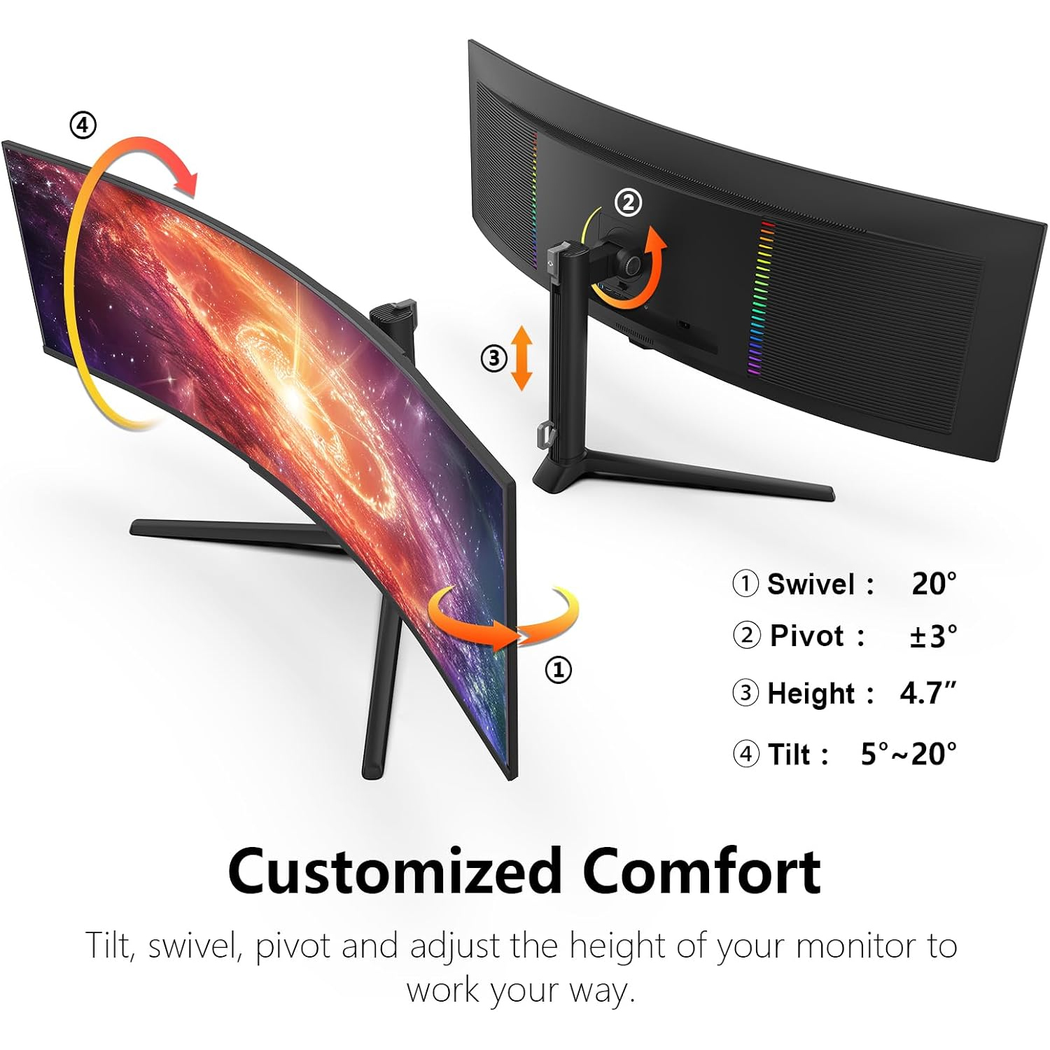 🎮 49" 5K2K 240Hz QD-OLED Curved Gaming Monitor – 0.03ms, USB-C, Ultra-Wide Display 🔥