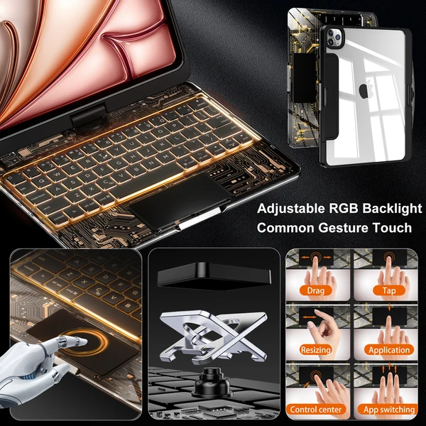 transparent protective tablet keyboard case