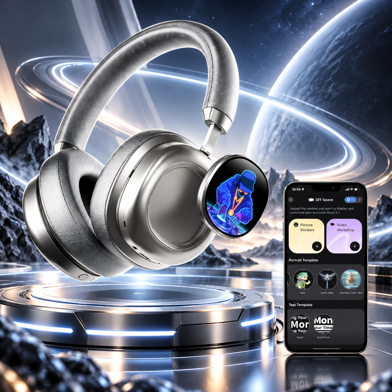 🎧 Wireless Noise-Cancelling Headphones – OLED Touchscreen 🔥 Limited-Time Sale!