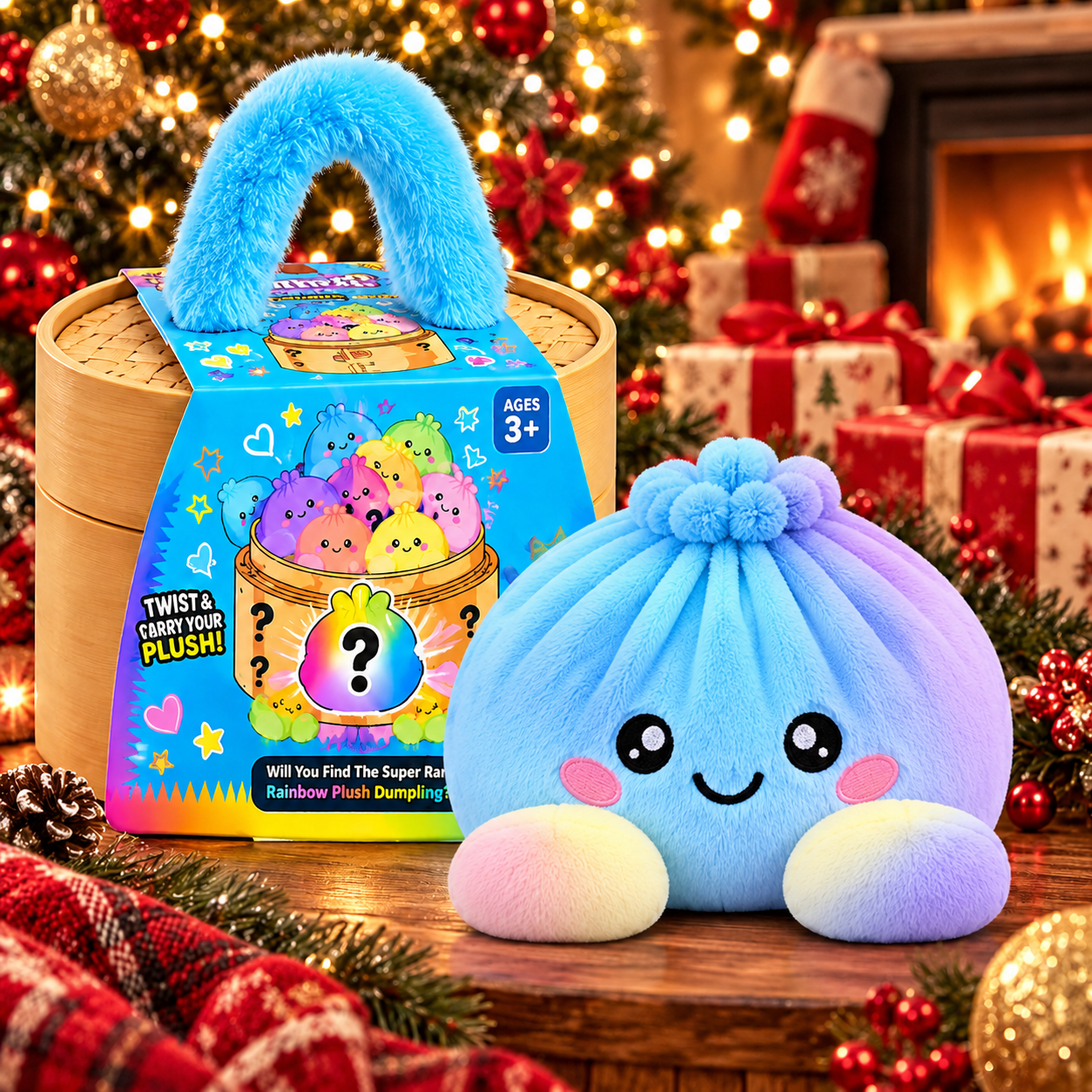 🌈 Giant Dumpling Plush Pillow – Cute, Soft & Squishy Mystery Plush 🎁✨