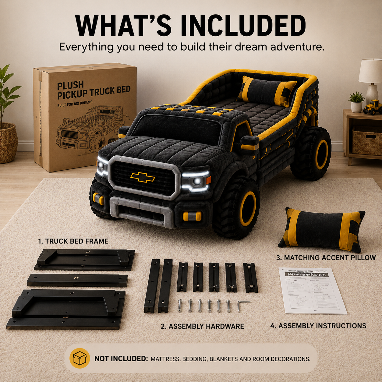Truck bed package contents