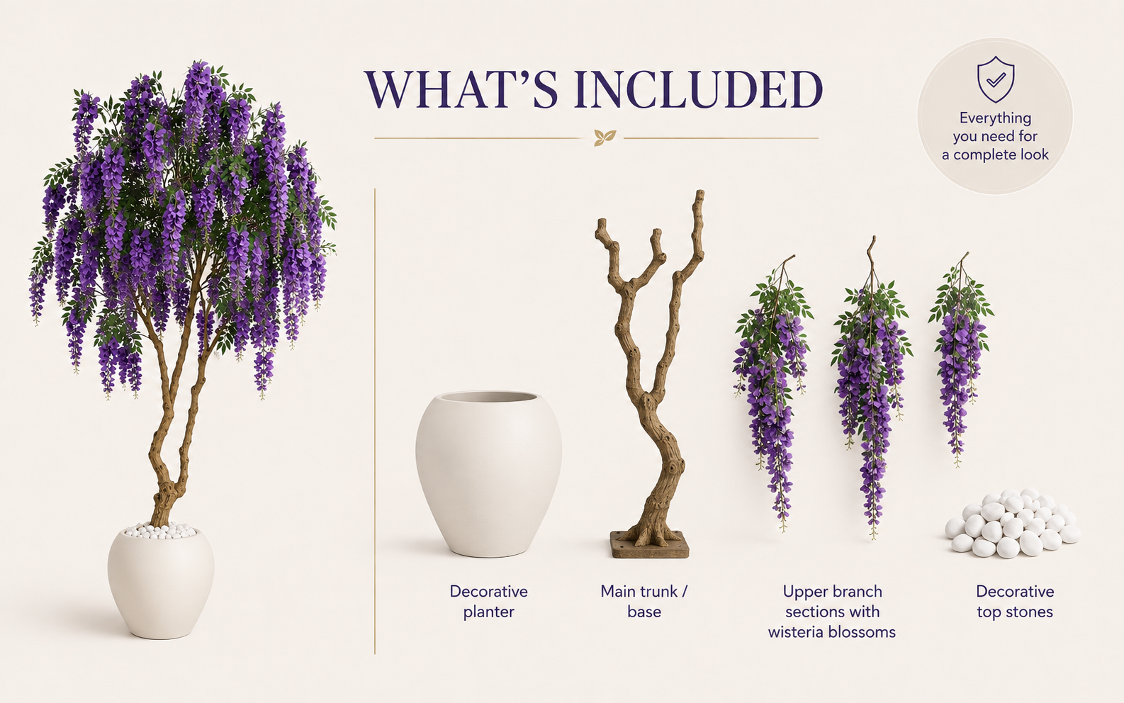 Artificial Wisteria Tree Low Maintenance