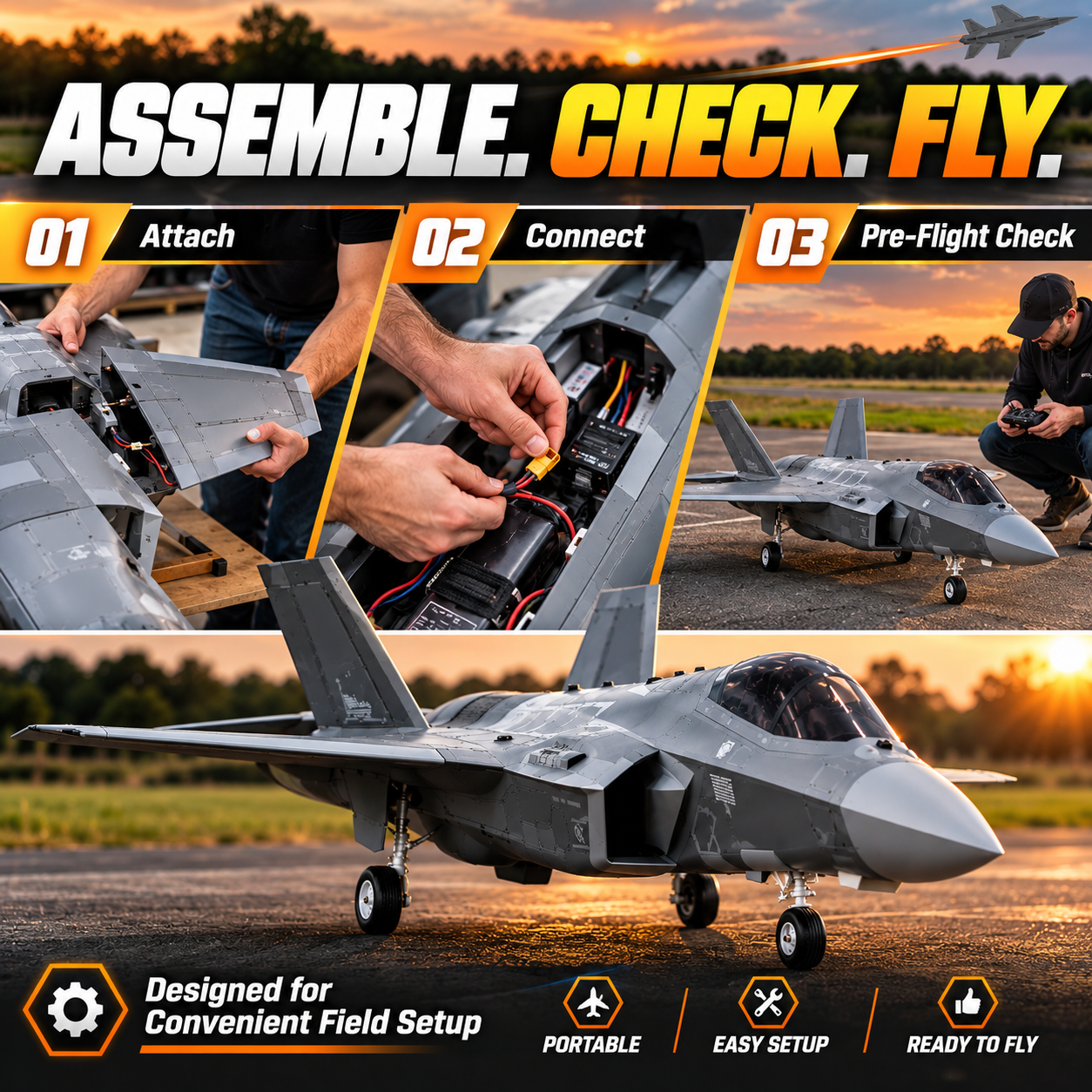 ✈ Giant Style EDF RC Fighter Jet – Large-Scale High-Performance Aircraft 🔥