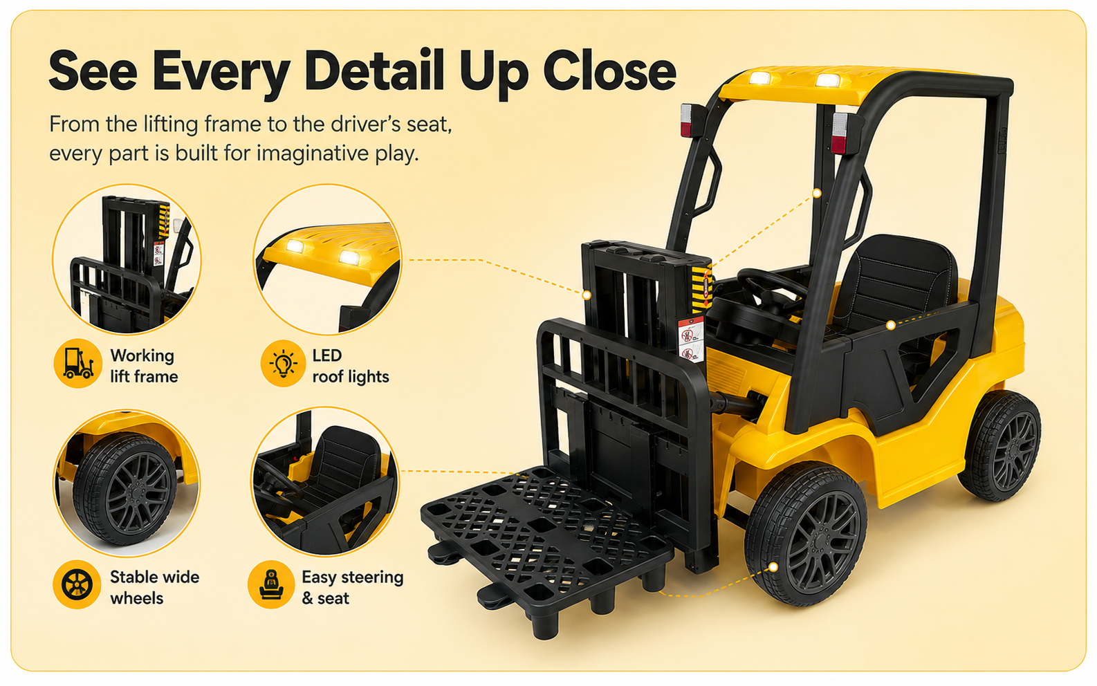 kids forklift safety and parent remote control