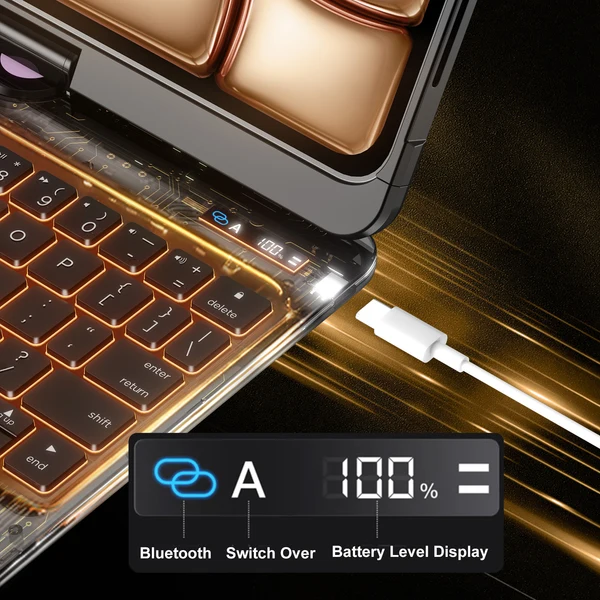 tablet keyboard case rotating design
