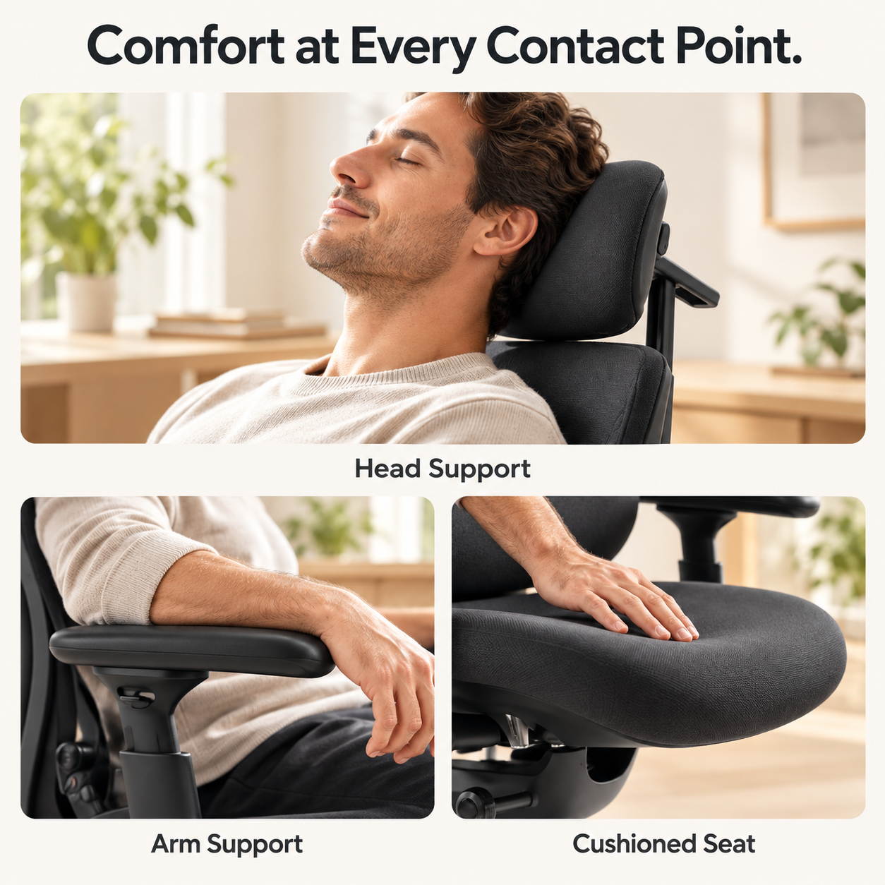 Active Airflow Ergonomic Office Chair with Dynamic Lumbar Support