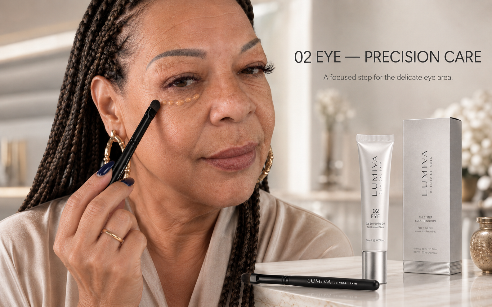 Face and eye smoothing duo set contents