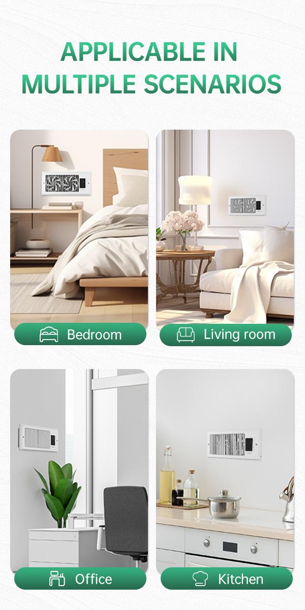 Father's Day Register Booster Fan for 4” x 10” Register Holes, window fan, 10-Speed Quiet Ventilation Fan with Thermostat & Remote, Negative Ion Air Vent Booster, Enhances Airflow & Home Comfort Heating circulation