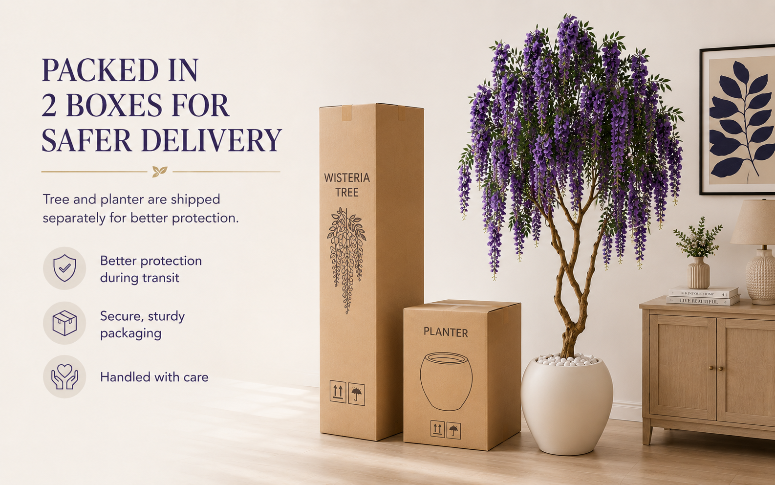 Artificial Wisteria Tree EU Warehouse Delivery