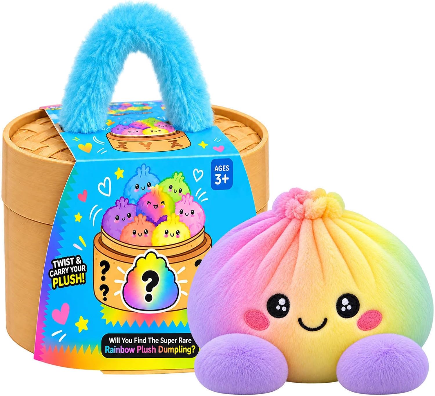🌈 Giant Dumpling Plush Pillow – Cute, Soft & Squishy Mystery Plush 🎁✨