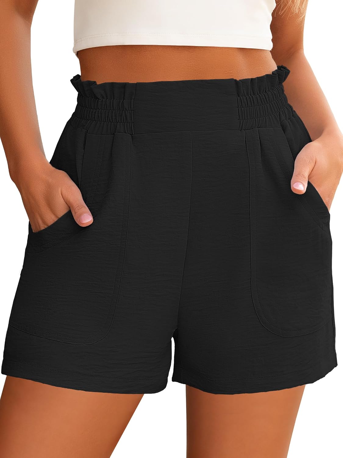 🔥 Summer Sale | Women’s High-Waisted Wide-Leg Shorts – Casual Chic Elastic Waist Vacation & Beach Shorts ☀️✨