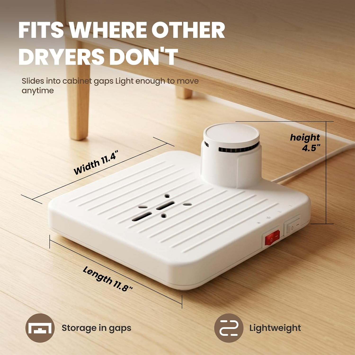Full Body Dryer after Shower, 960W, Hot and Cool Air, White