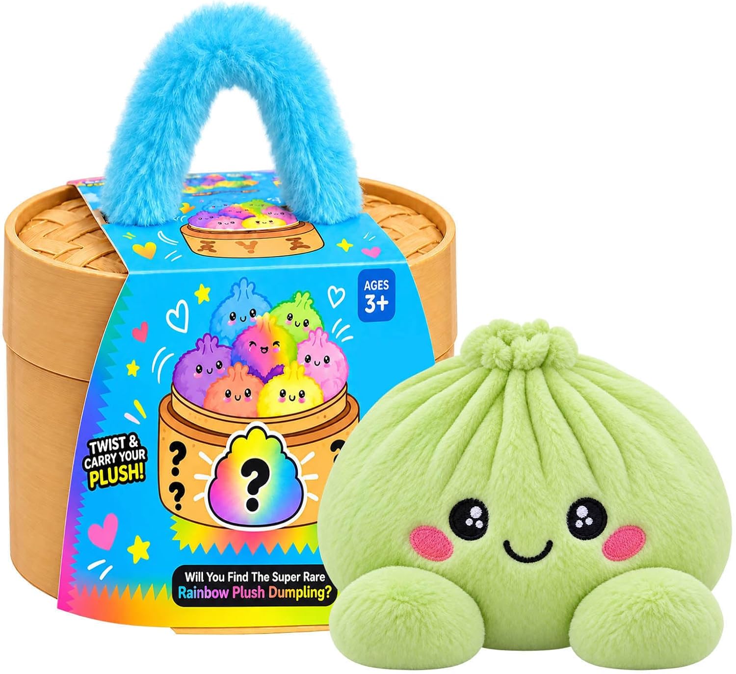 🌈 Giant Dumpling Plush Pillow – Cute, Soft & Squishy Mystery Plush 🎁✨