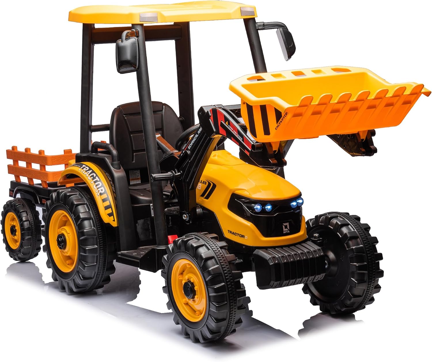 🚜 24V Kids Ride On Tractor with Remote Control 🌟 3-in-1 Electric Farm Truck for Ages 2-12 | Trailer & Front Loader Included 🎁 Limited Time Deal! 🔥