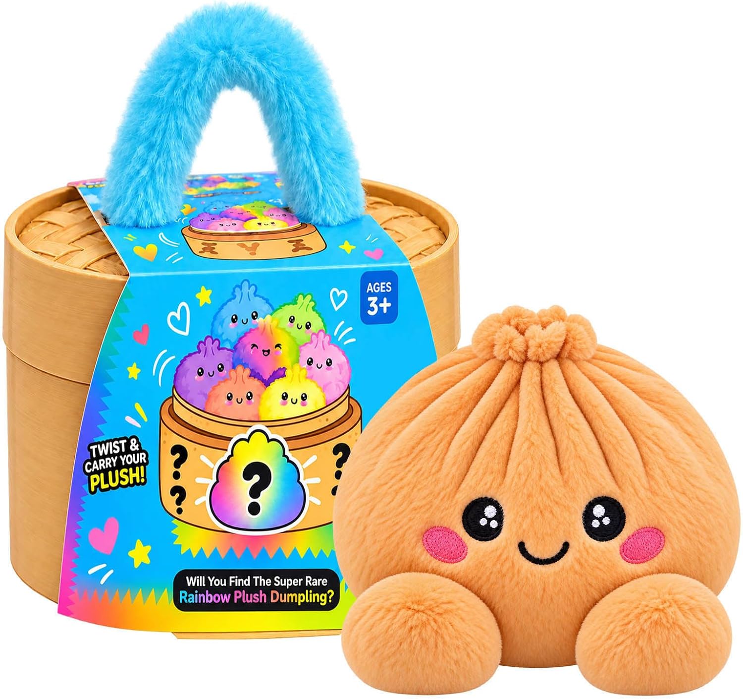 🌈 Giant Dumpling Plush Pillow – Cute, Soft & Squishy Mystery Plush 🎁✨
