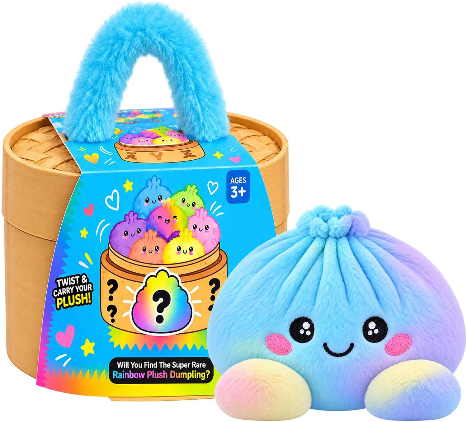 🌈 Giant Dumpling Plush Pillow – Cute, Soft & Squishy Mystery Plush 🎁✨