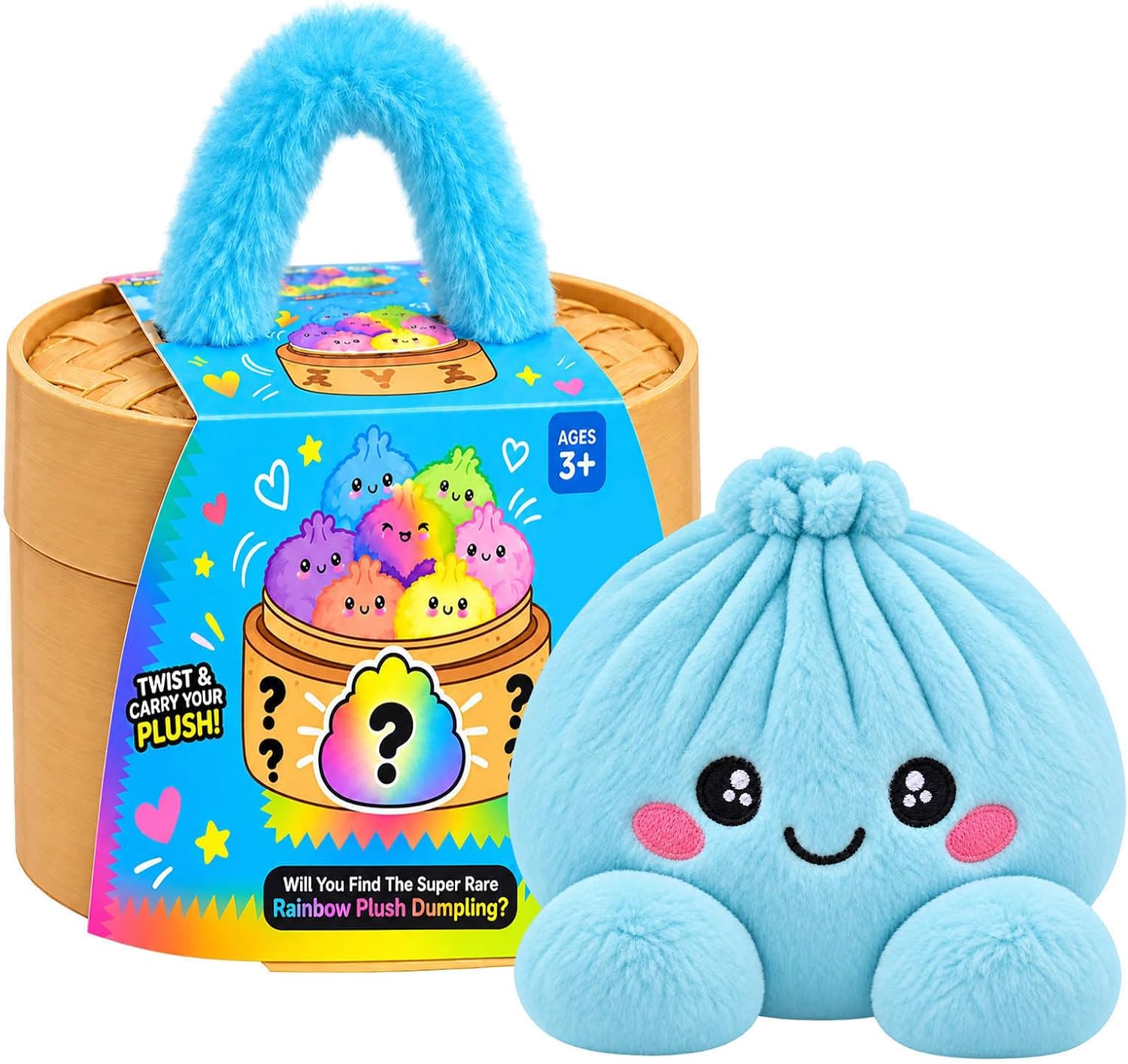 🌈 Giant Dumpling Plush Pillow – Cute, Soft & Squishy Mystery Plush 🎁✨