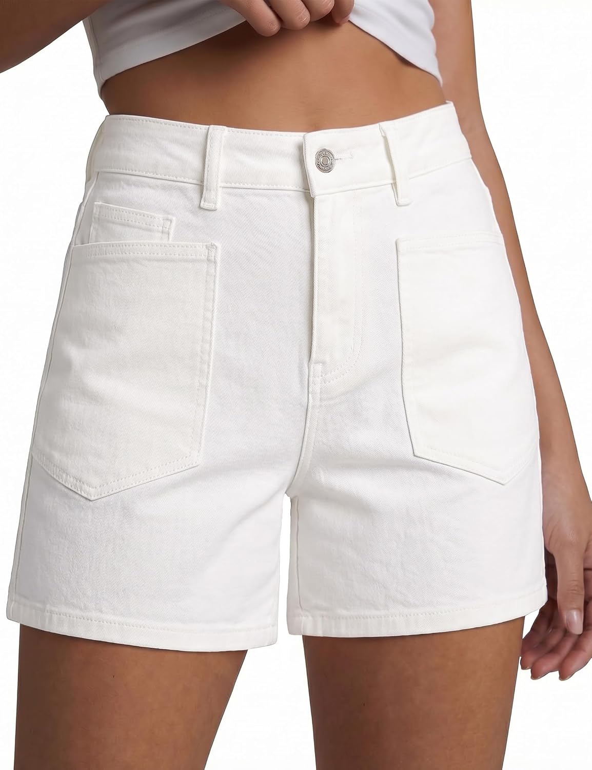  Jean Shorts Womens High Waisted Trendy Stretchy Denim Shorts Casual Summer Jorts with Pockets Concert Outfits