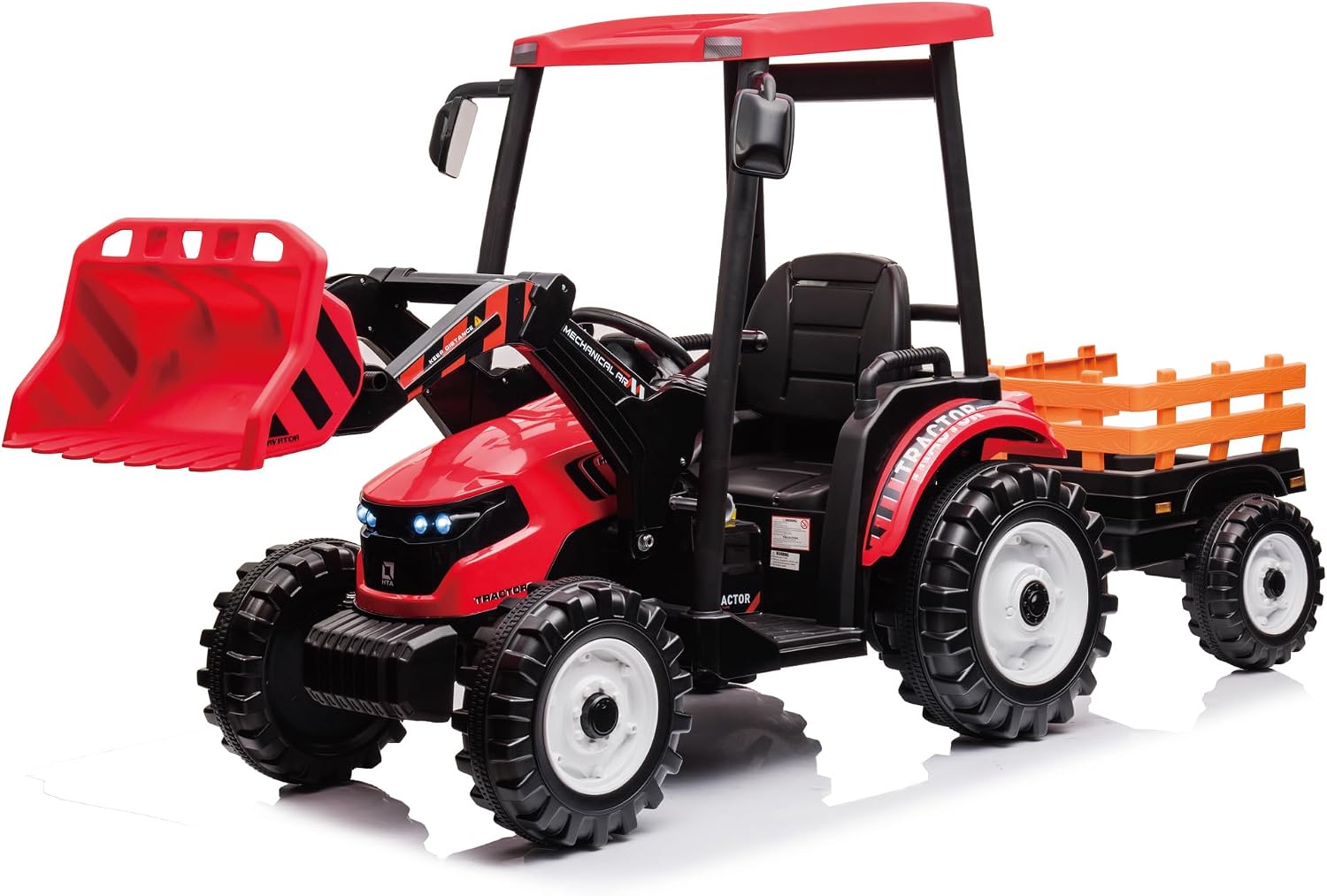 🚜 24V Kids Ride On Tractor with Remote Control 🌟 3-in-1 Electric Farm Truck for Ages 2-12 | Trailer & Front Loader Included 🎁 Limited Time Deal! 🔥