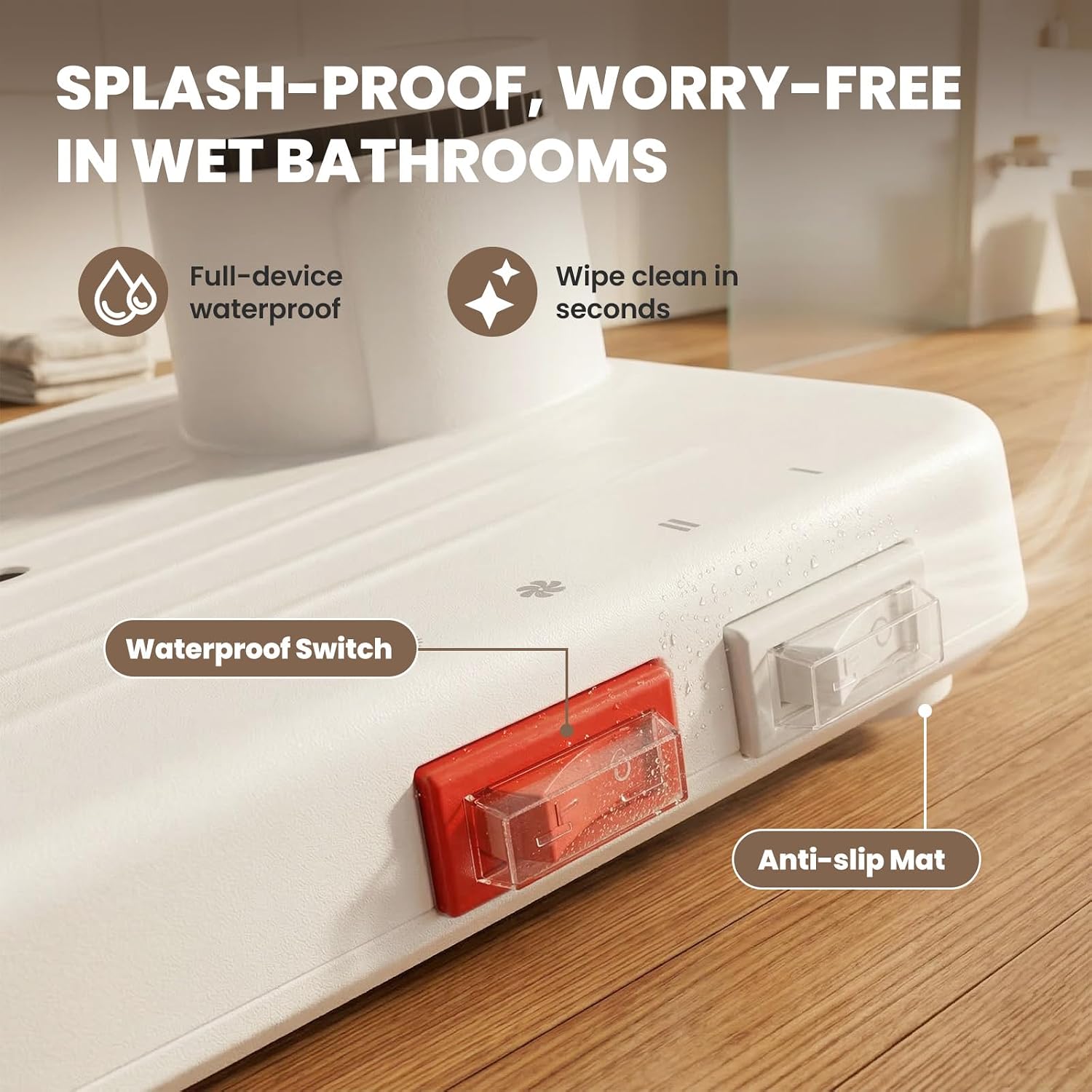 Full Body Dryer after Shower, 960W, Hot and Cool Air, White