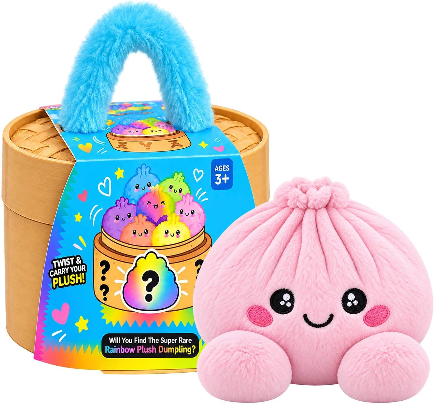 🌈 Giant Dumpling Plush Pillow – Cute, Soft & Squishy Mystery Plush 🎁✨