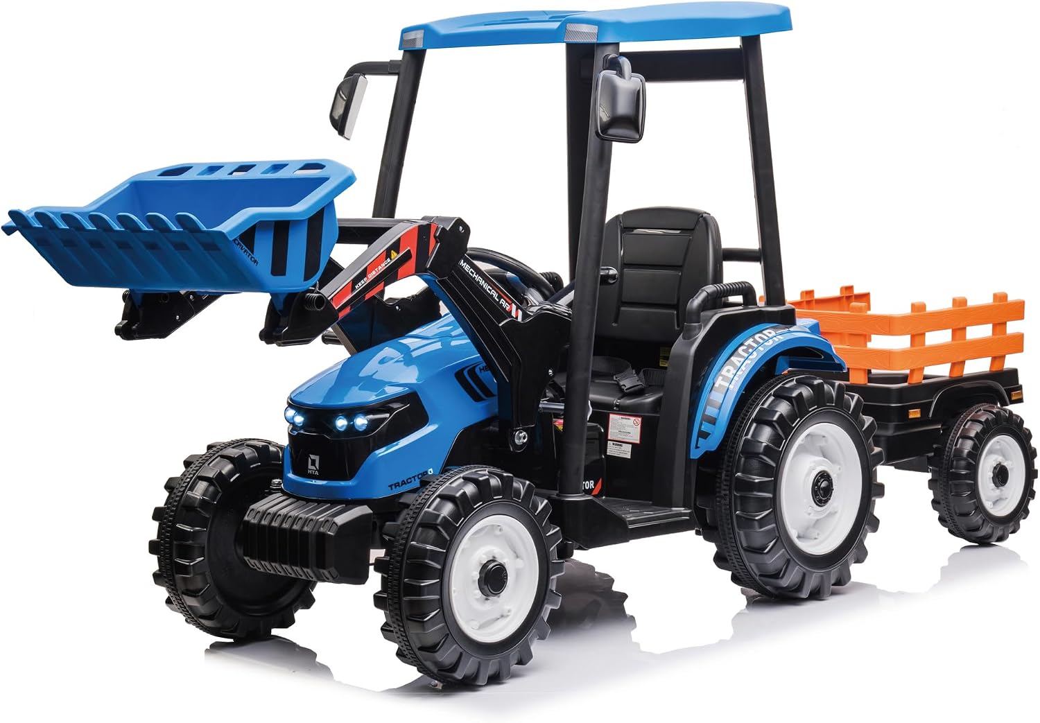 🚜 24V Kids Ride On Tractor with Remote Control 🌟 3-in-1 Electric Farm Truck for Ages 2-12 | Trailer & Front Loader Included 🎁 Limited Time Deal! 🔥