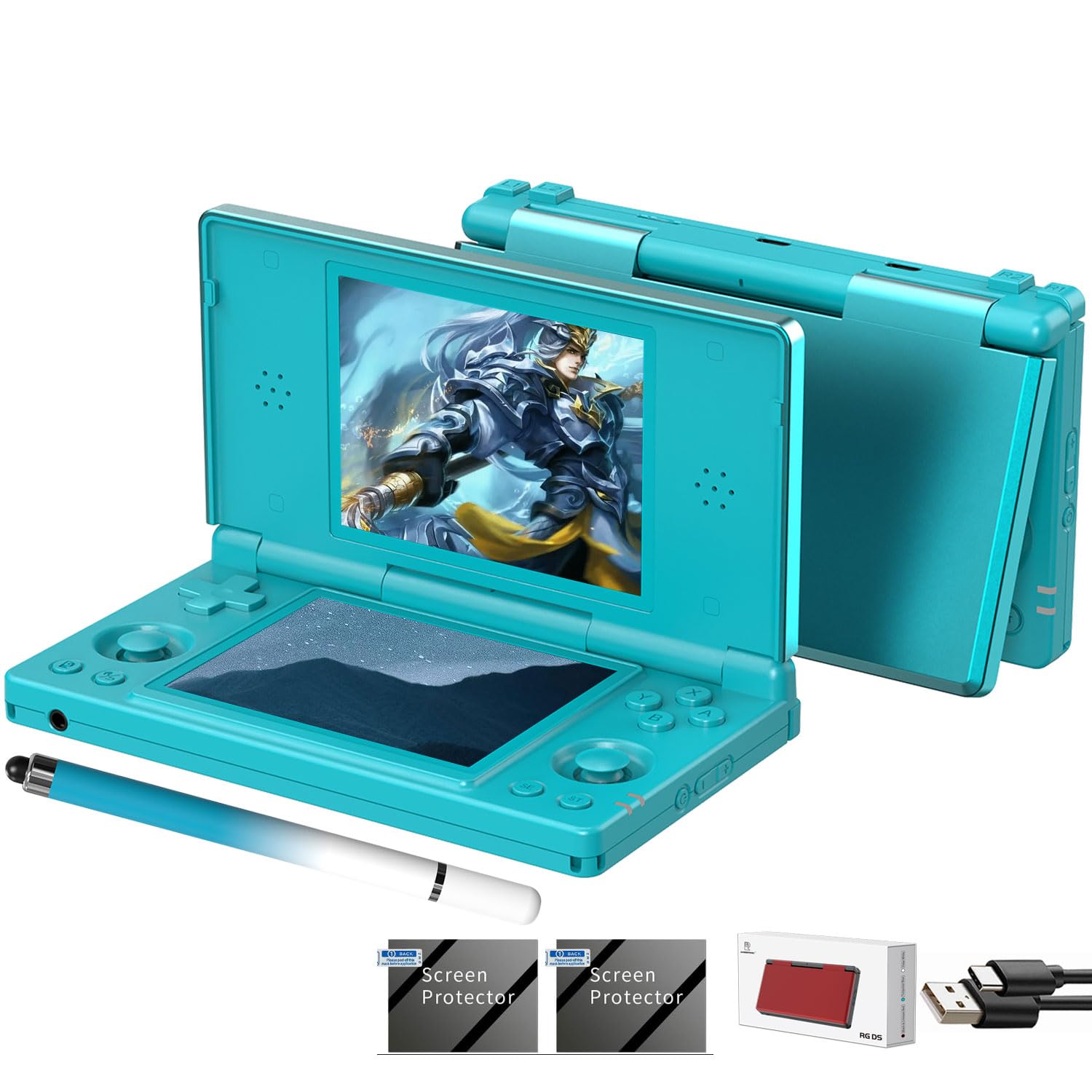 🎮 Dual-Screen Handheld Game Console – 40,000+ Games, 16GB RAM + 512GB Storage, AMOLED Touchscreen, Android 16 🔥