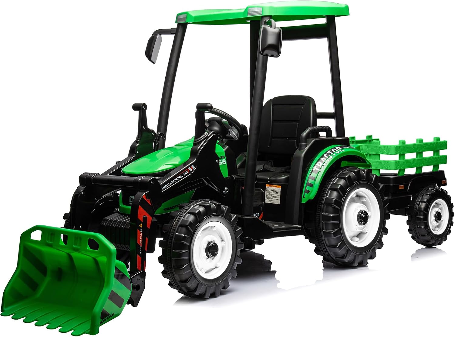 🚜 24V Kids Ride On Tractor with Remote Control 🌟 3-in-1 Electric Farm Truck for Ages 2-12 | Trailer & Front Loader Included 🎁 Limited Time Deal! 🔥