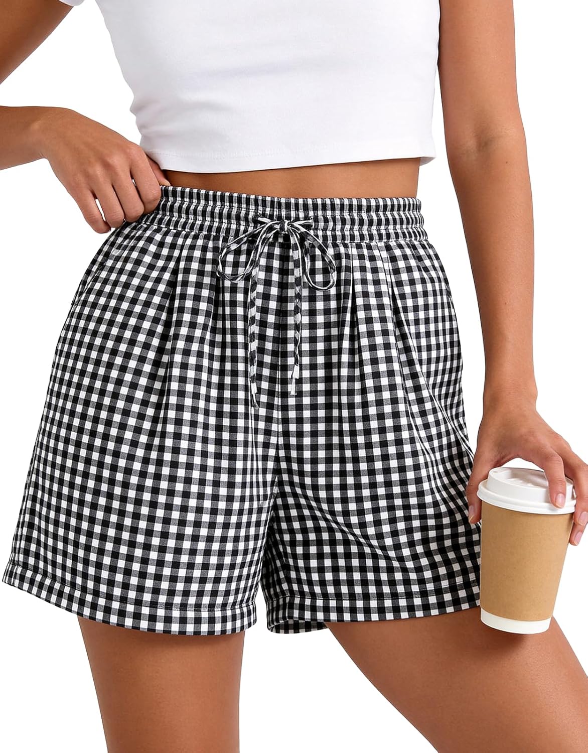 🔥 Summer Must-Have Shorts ✨ Women’s Elastic Waist Casual Shorts with Pockets | High Waisted Loose Fit Comfy Summer Shorts for Beach, Vacation & Everyday Wear 🌴