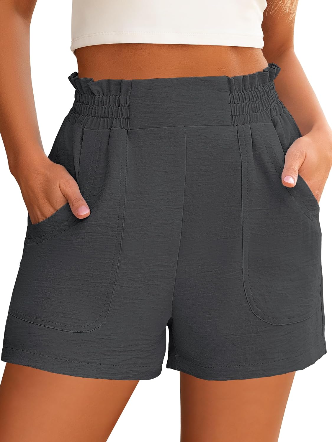 🔥 Summer Sale | Women’s High-Waisted Wide-Leg Shorts – Casual Chic Elastic Waist Vacation & Beach Shorts ☀️✨