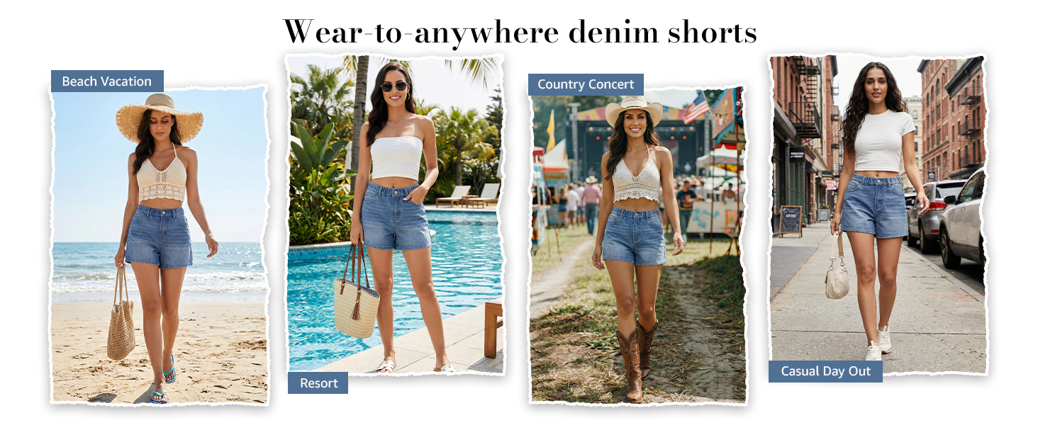women denim shorts