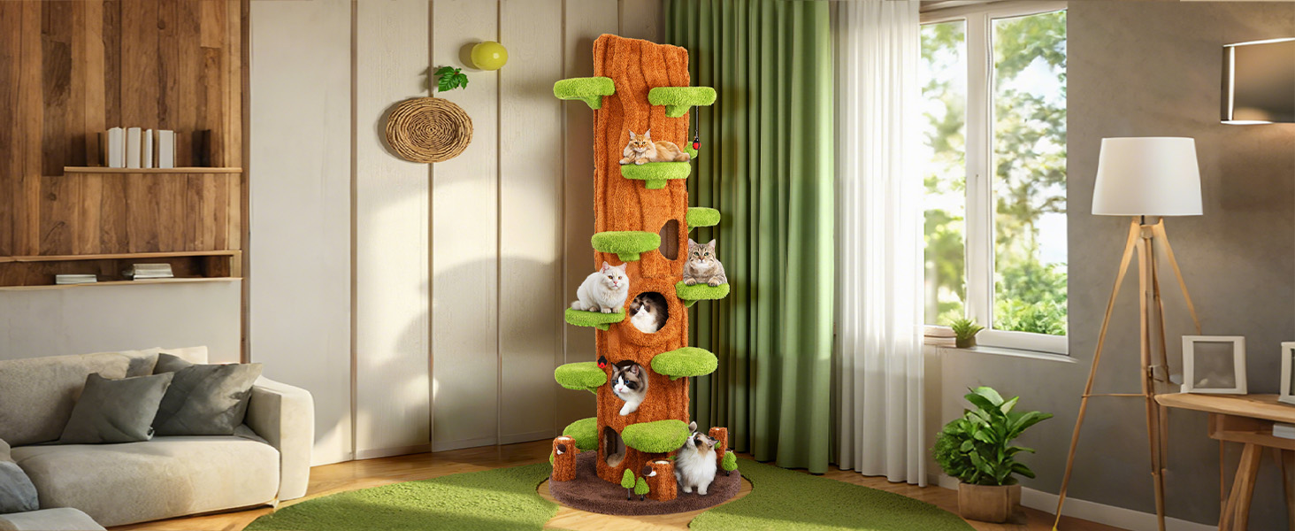 cat tree for indoor cats large adult