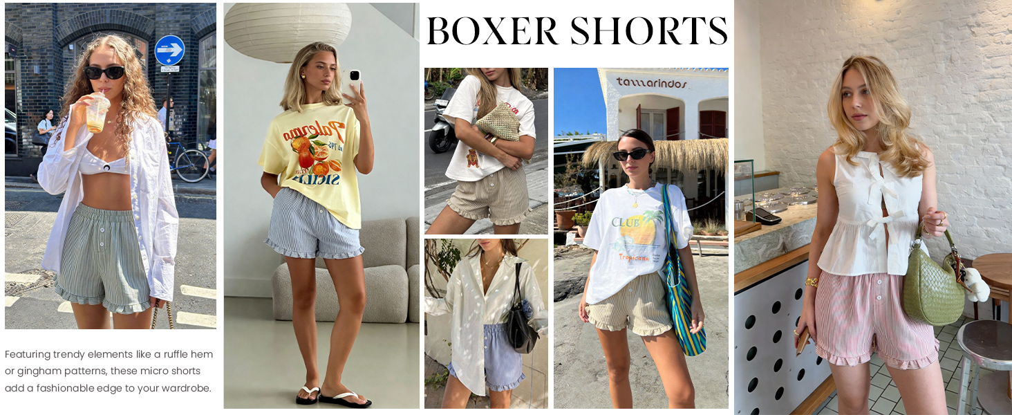 womens shorts casual; cute shorts; womens shorts; gingham shorts; fashion clothing