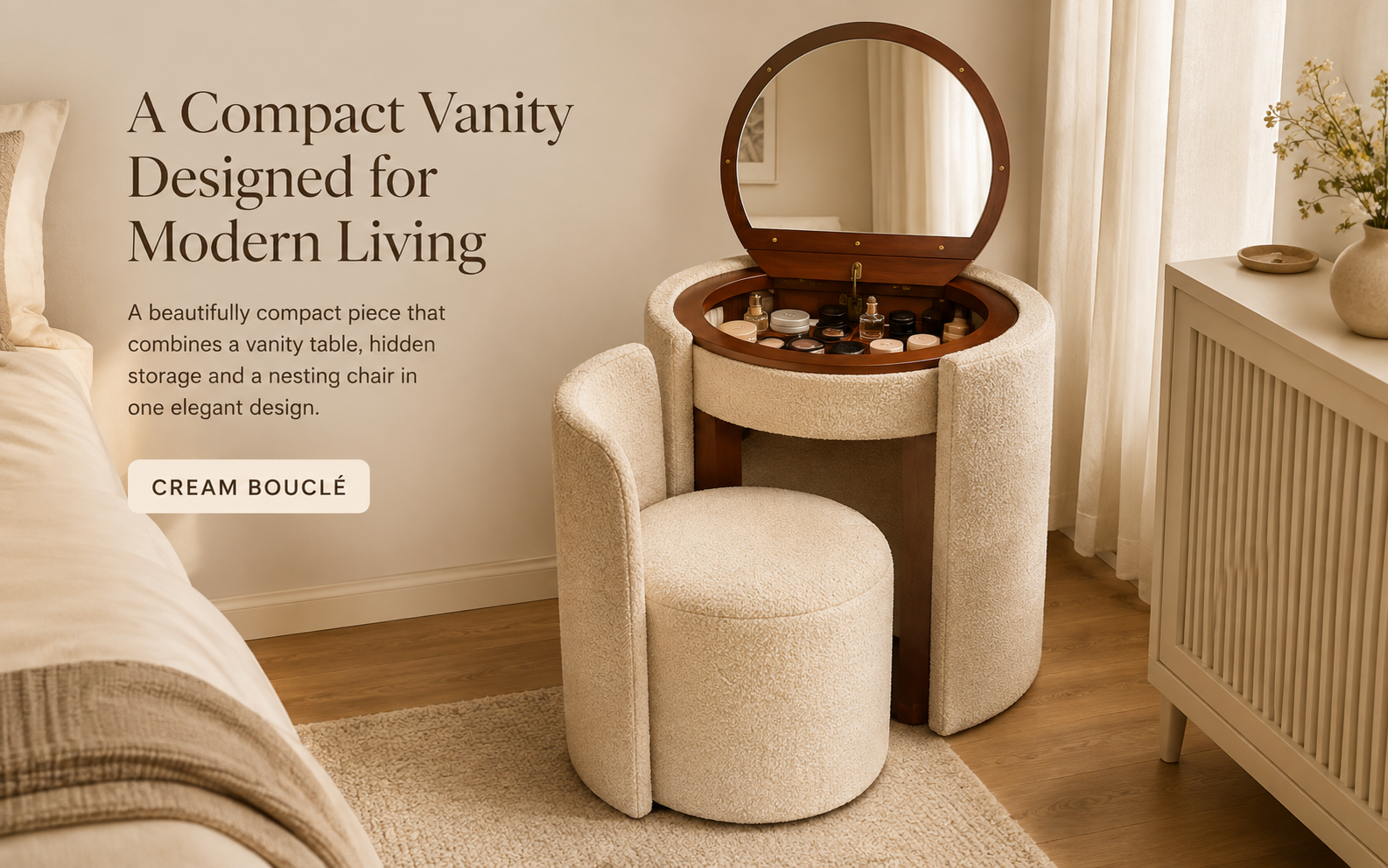 Hidden cosmetic and beauty storage
