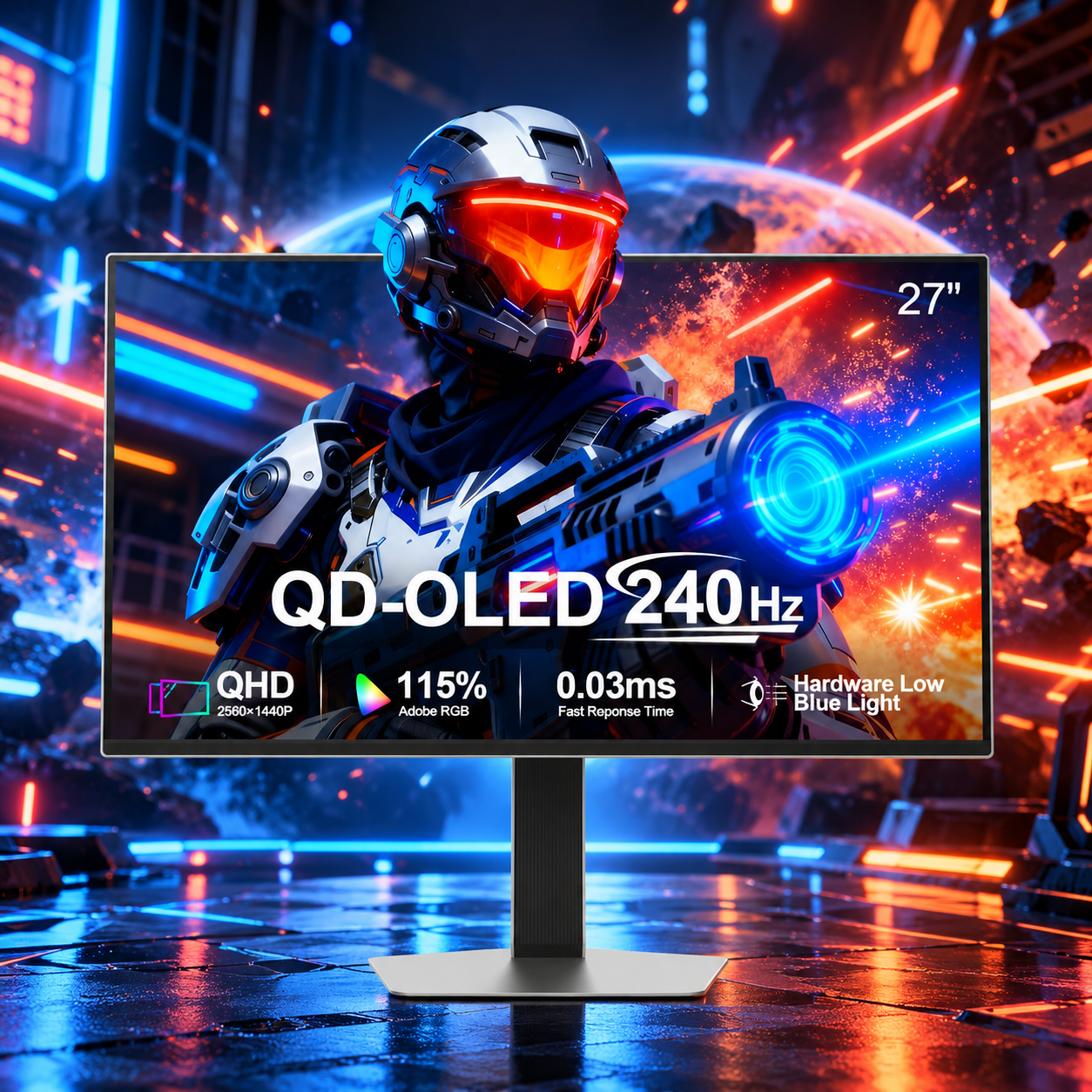 🎮 27” QD-OLED Gaming Monitor – 2K QHD, 240Hz, 0.03ms ⚡🔥