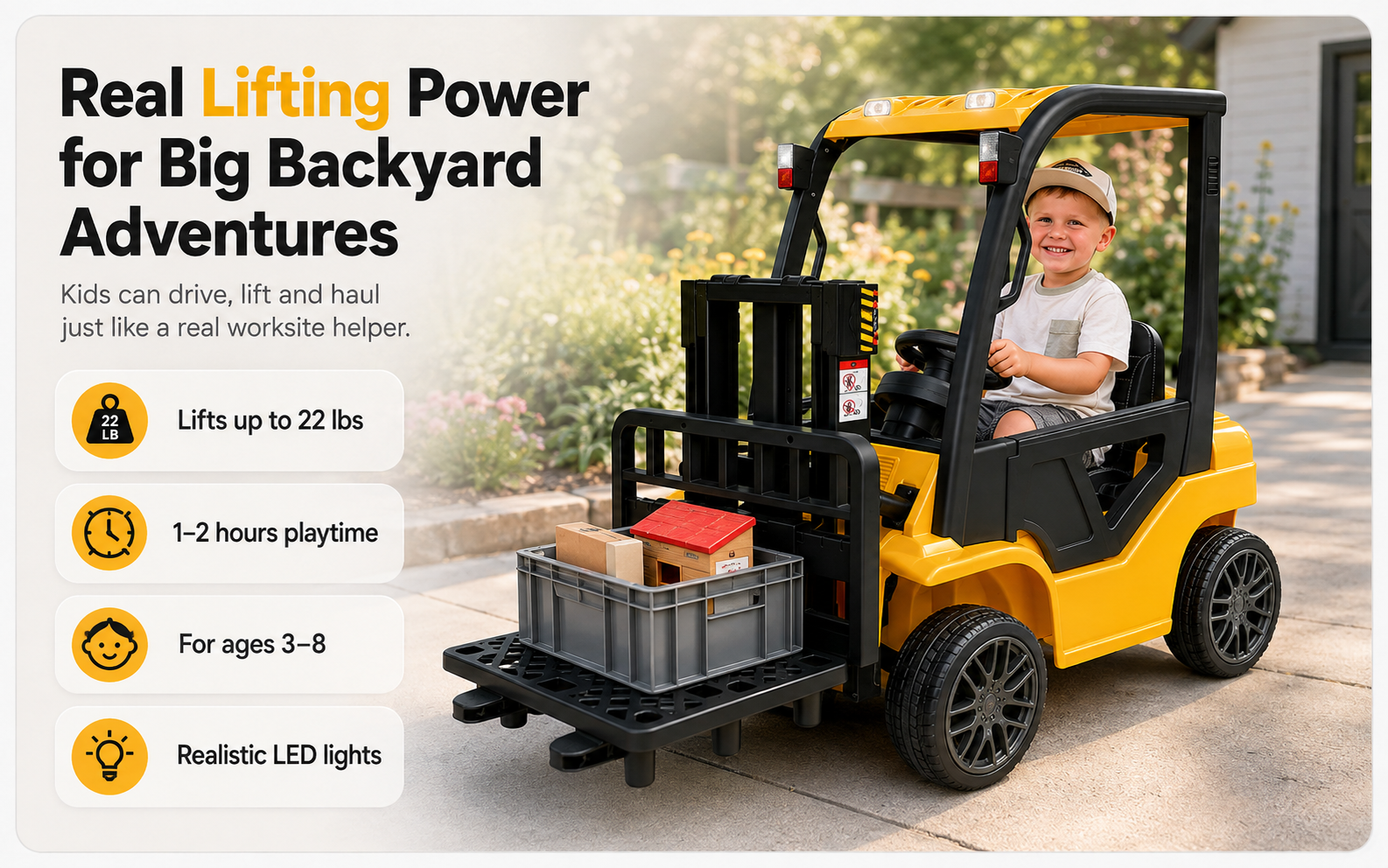 kids ride on forklift birthday gift